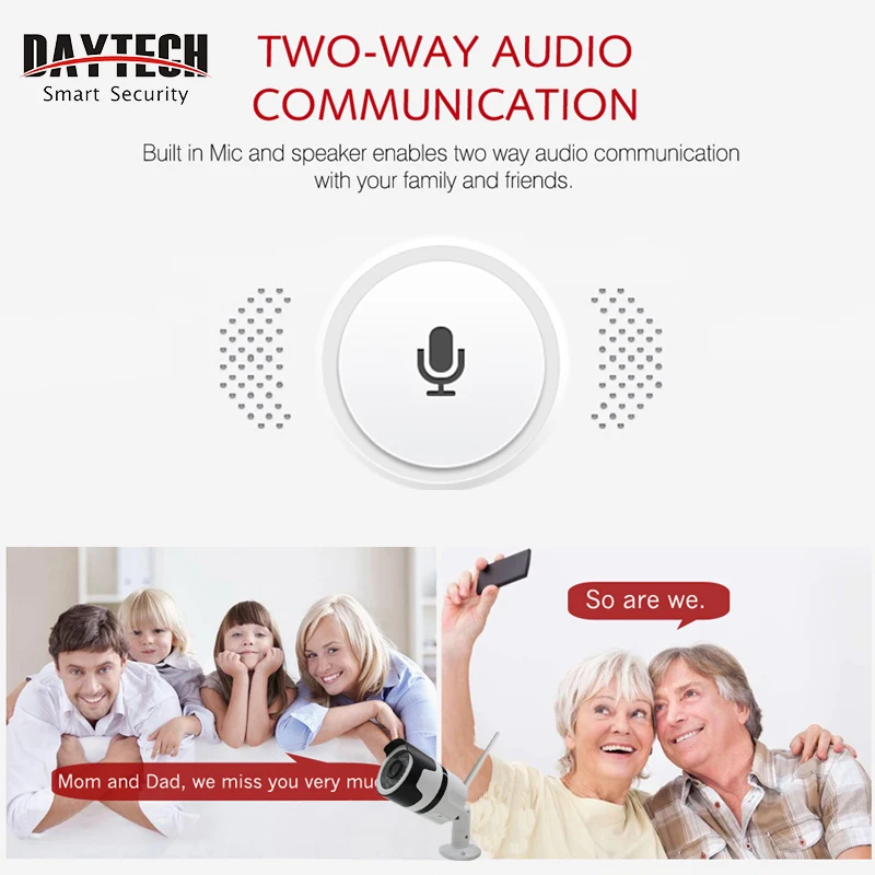 Беспроводная ip камера DAYTECH WiFi безопасности HD 720 P/1080 P водонепроницаемый наружный