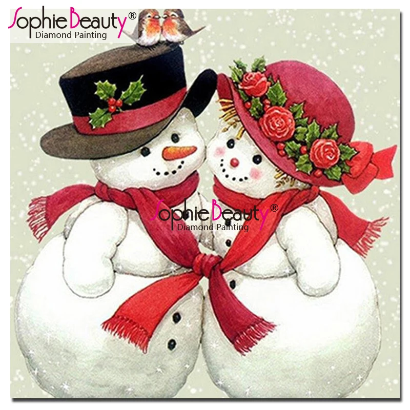 Sophie Beaut/Рождественская Алмазная картина сделай сам мозаика со снеговиком