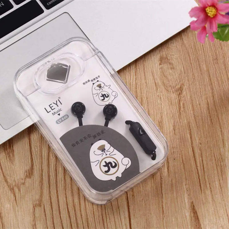 Наушники с милыми животными 3 5 мм для iPhone Samsung Xiaomi MP3 микрофоном наушники вкладыши