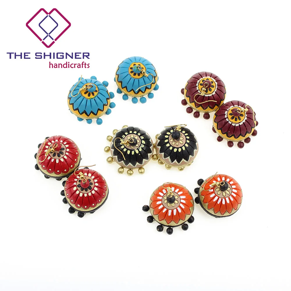 Этнические индийские серьги Jhumka Jhumki в этническом стиле ювелирные изделия ручной