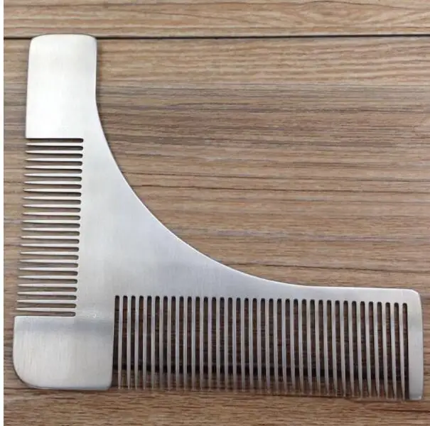 

Men's beard comb Styling Tool stainless steel comb Shaping shaving father Christmas gift Handmade cut hair molding trim template