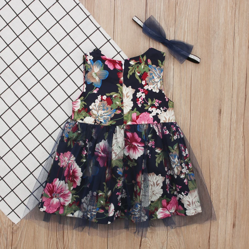 2018 Summer Baby Kids Dress Children Girls Sleeveless Floral Princess Clothes Dresses for | Детская одежда и обувь