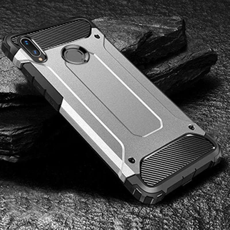 Silver Роскошные Броня противоударный чехол на для ксиоми редми Xiaomi Redmi 7 примечание 6 7 Pro 5 плюс мягкий чехол для Xiaomi Pocophone F1 задняя - Цвет: Silver