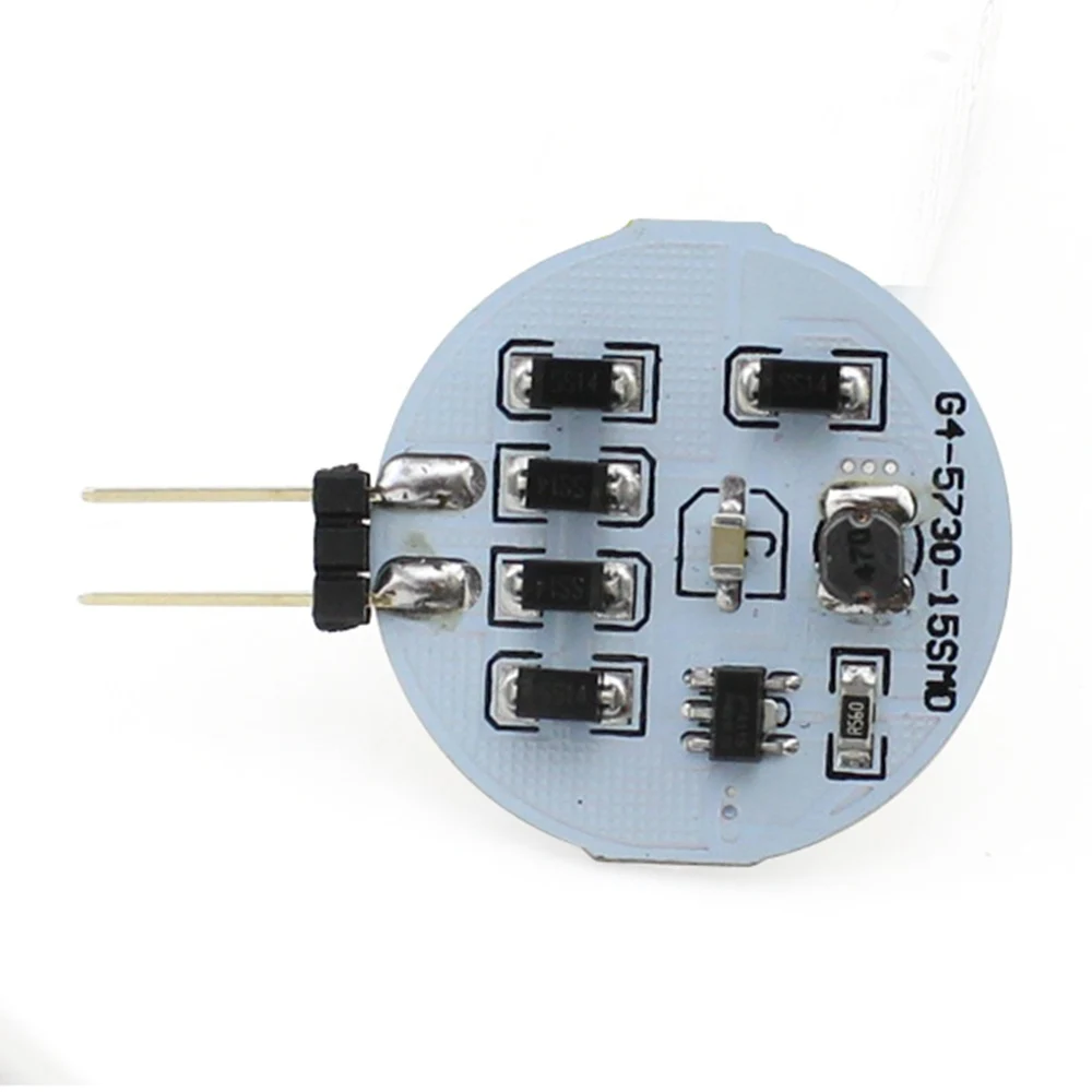 G4 Светодиодный светильник с круглым диапазоном 15 s 5730 SMD 12V 24V DC 1W светодиодный