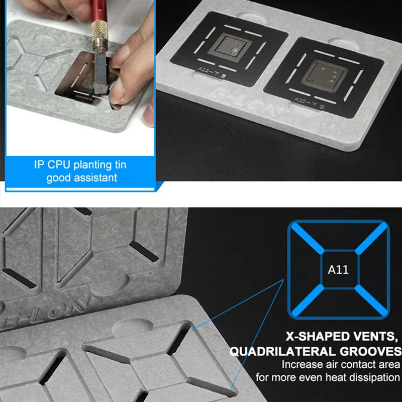 G LON SS 601H для IPHONE A8 A9 A10 A11 A12 жестяная посадка двухстороннее позиционирование