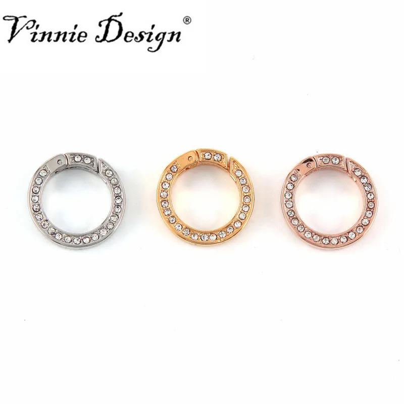 Vinnie дизайнерские ювелирные изделия Круглый Кристалл Застежка для рамки кулон