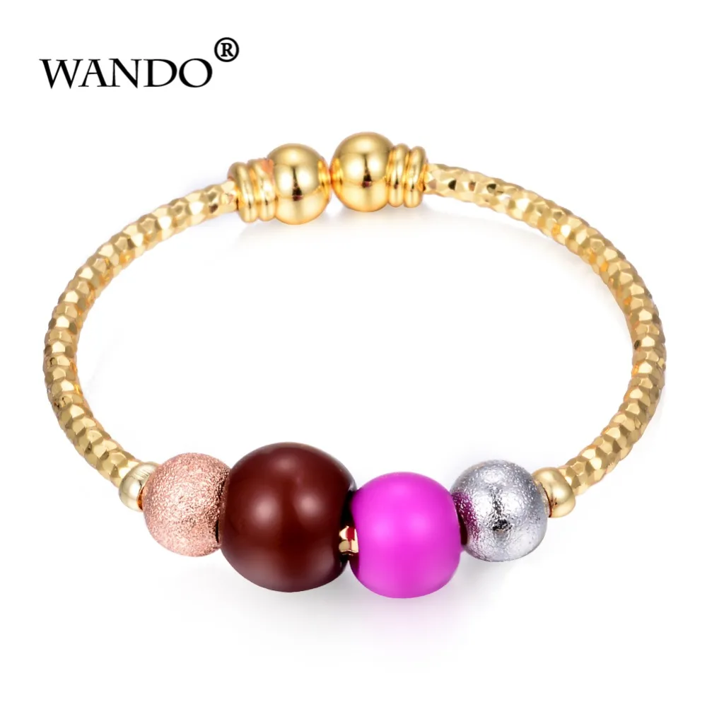Wando 1 шт. детские браслеты для девочек милый браслет золотого цвета с бусинами