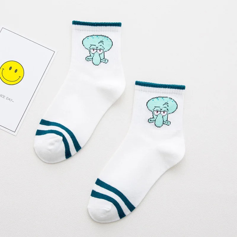 4 Женские носки с героями мультфильмов, хлопковые носки Harajuku, женские милые носки унисекс для скейтбординга, хипстерские модные носки с животным принтом - Цвет: 4