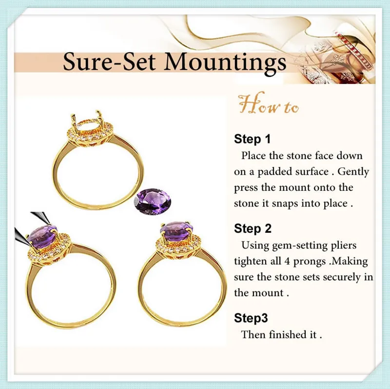 Кольцо из серебра 925 пробы с полу креплением|ring diy|semi mount ringring ring |