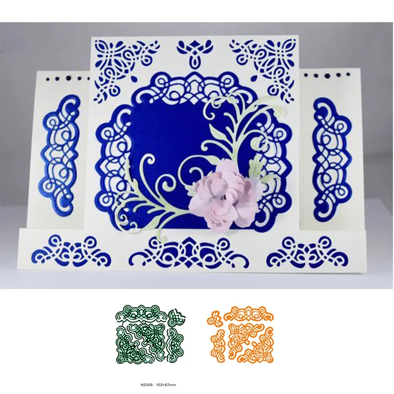 

Fanciful Filigree Lace Edge Border Frame Metal Cutting Dies Stencils For DIY Scrapbooking Decoration Embossing Craft Die Cut