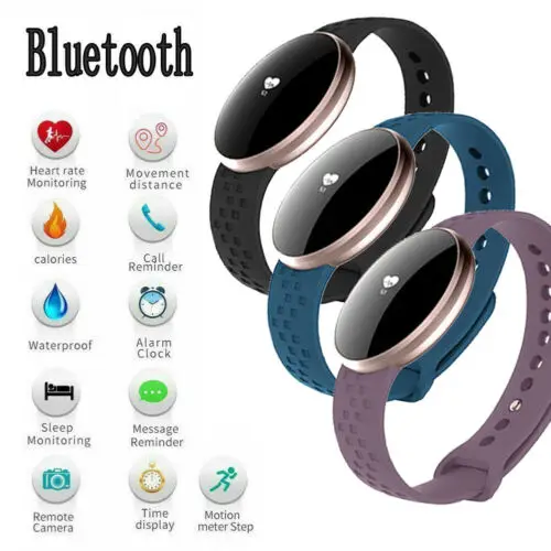 Новые женские Смарт-часы с Bluetooth фитнес-трекер часы кровяным давлением