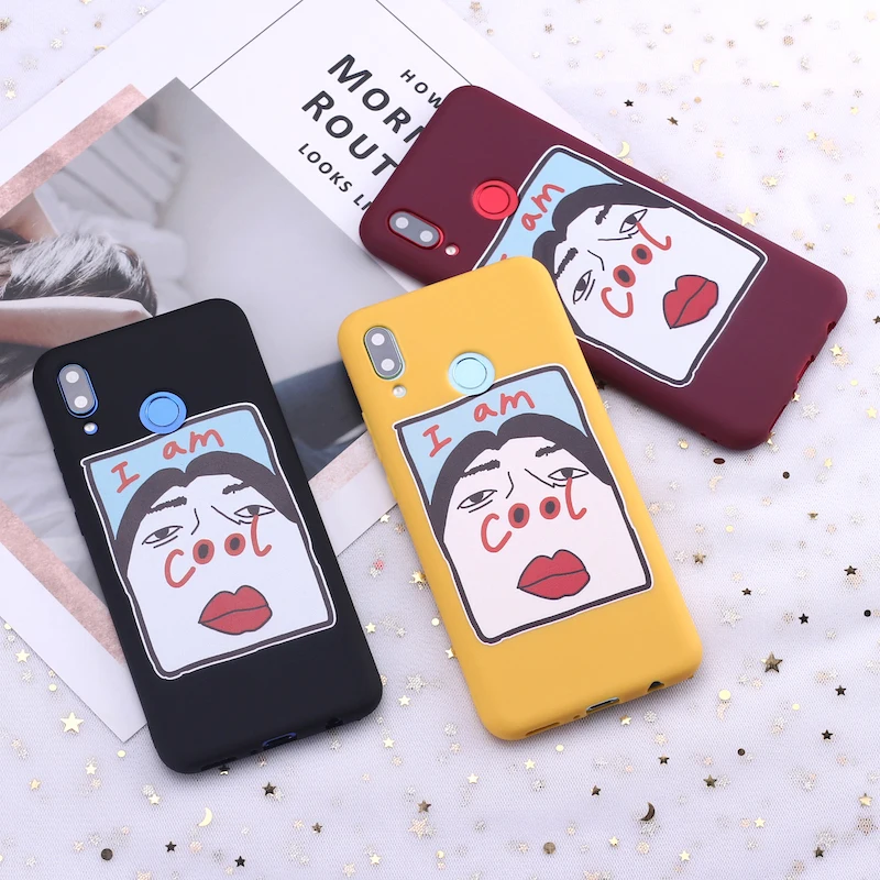 Силиконовый чехол для телефона Huawei Honor Mate 10 20 Nova P20 P30 P40 P Smart I AM COOL Girl Memes Candy|Бамперы|