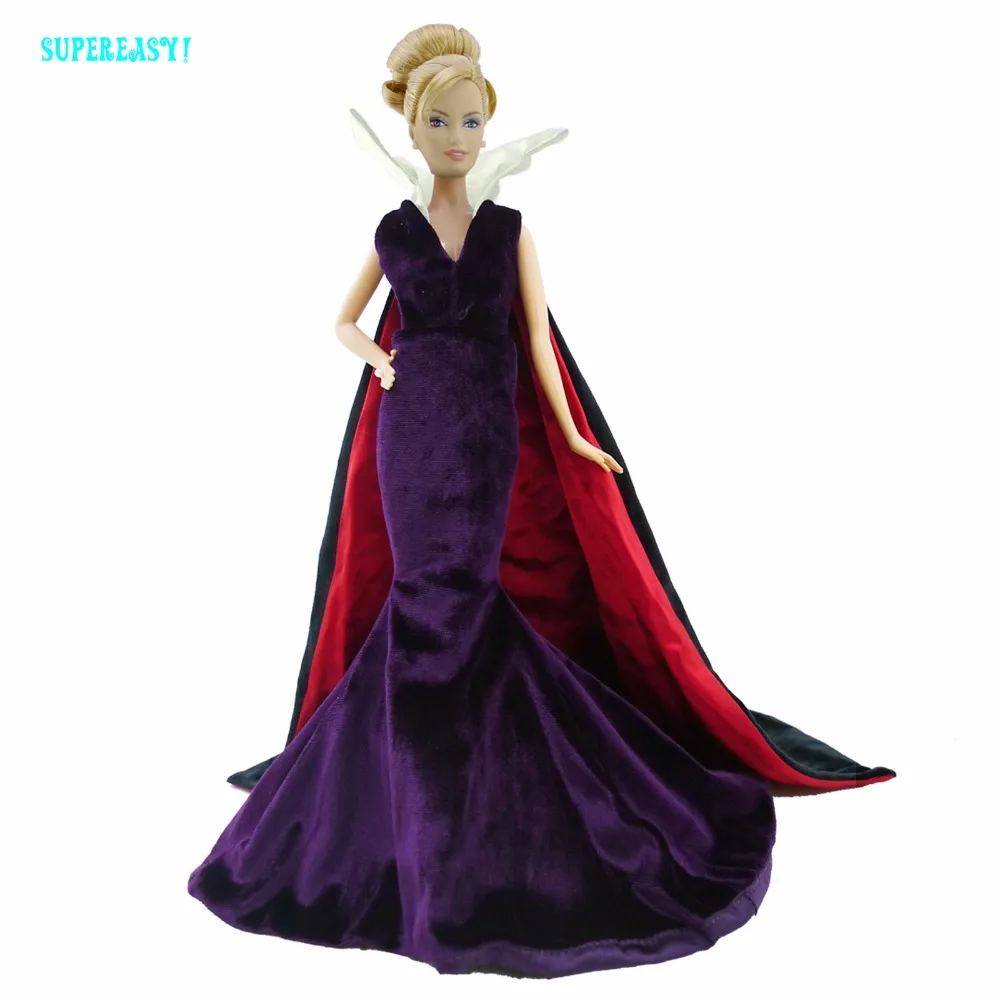 Женское бархатное платье с V образным вырезом 12 дюймов|clothes for barbie|clothes barbie dollsfor |
