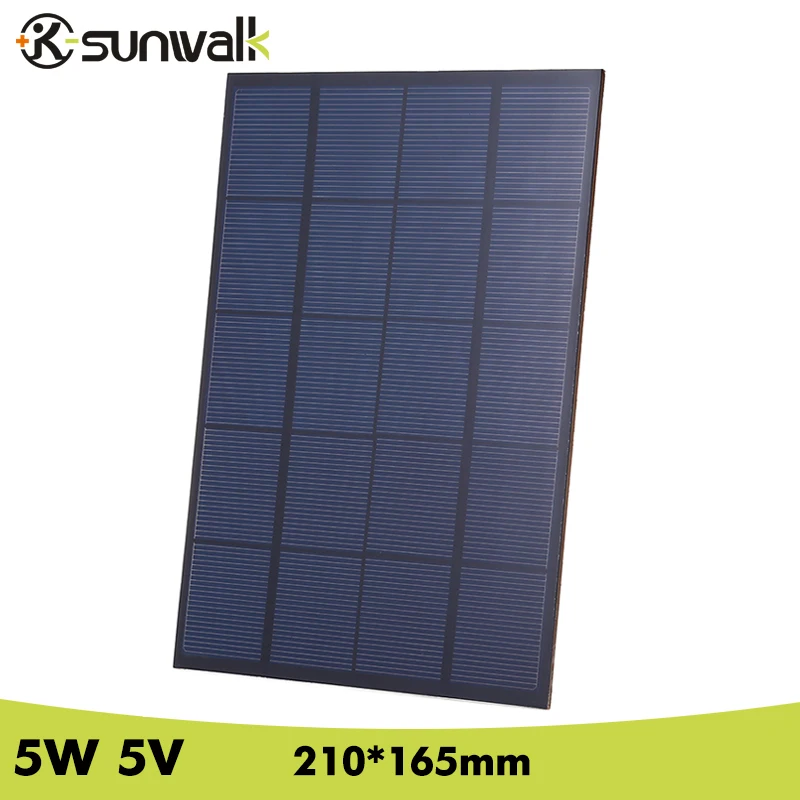 Монокристаллическая ячейка SUNWALK 5 Вт В 1000 мА · ч DIY солнечная панель для