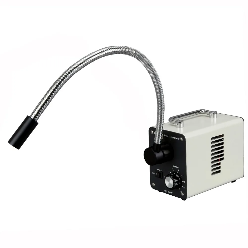 

AmScope 20W LED Fiber Optic Single Gooseneck Light Microscope Illuminator LED-20WS