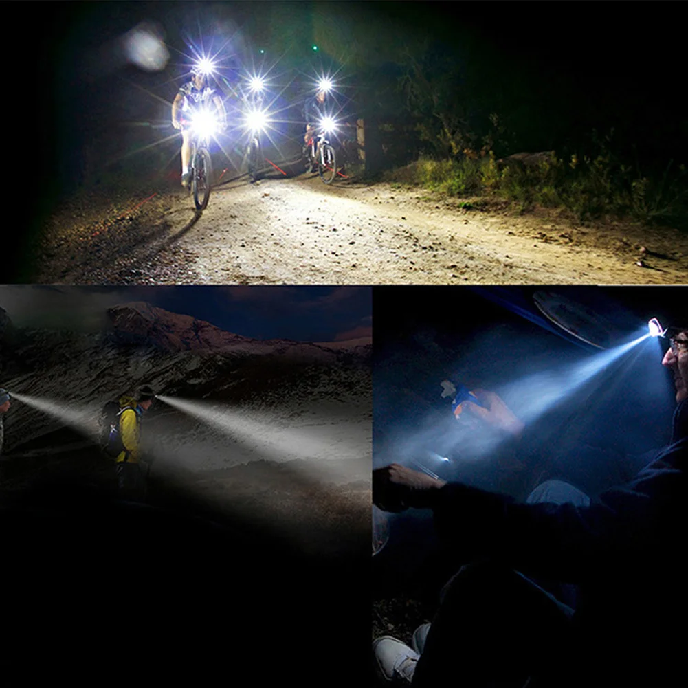 7 светодиодный спереди лампы регулируется угол USB Перезаряжаемые Велоспорт