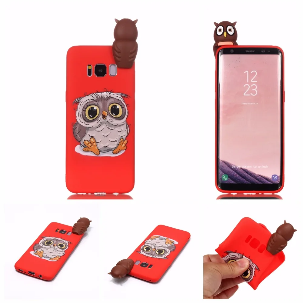 

For Samsung Galaxy S8 S8 Plus Case New 3D Soft Silicone Cover Cartoon Mobile Phone Shell Skin Cases Protector Fundas Coque