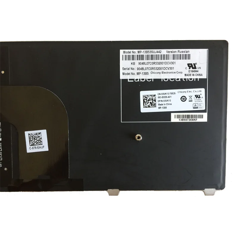 Новинка для Dell Inspiron 17 7000 7737 Клавиатура ноутбука с подсветкой серебристый