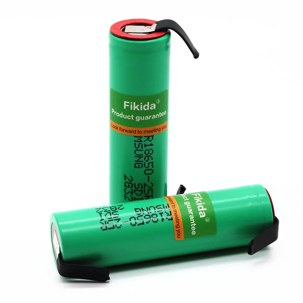 Fikida Новый 18650 литий ионный аккумулятор 2500 мАч 3 6 В подходит для INR18650 25R M 20A разряда