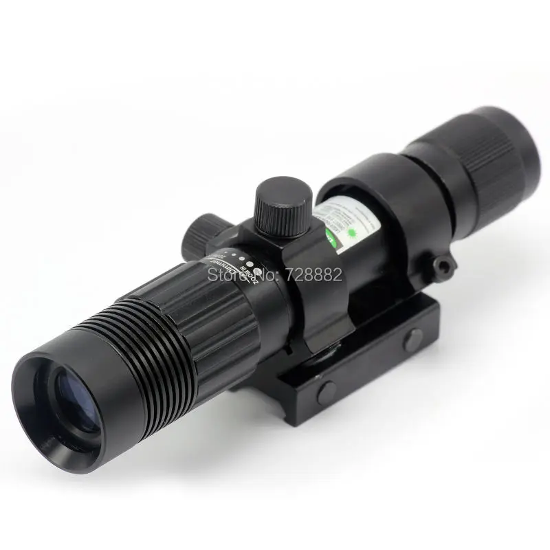 Тактический лазерный прицел в зеленую точку 532 нм регулируемое крепление Вивера