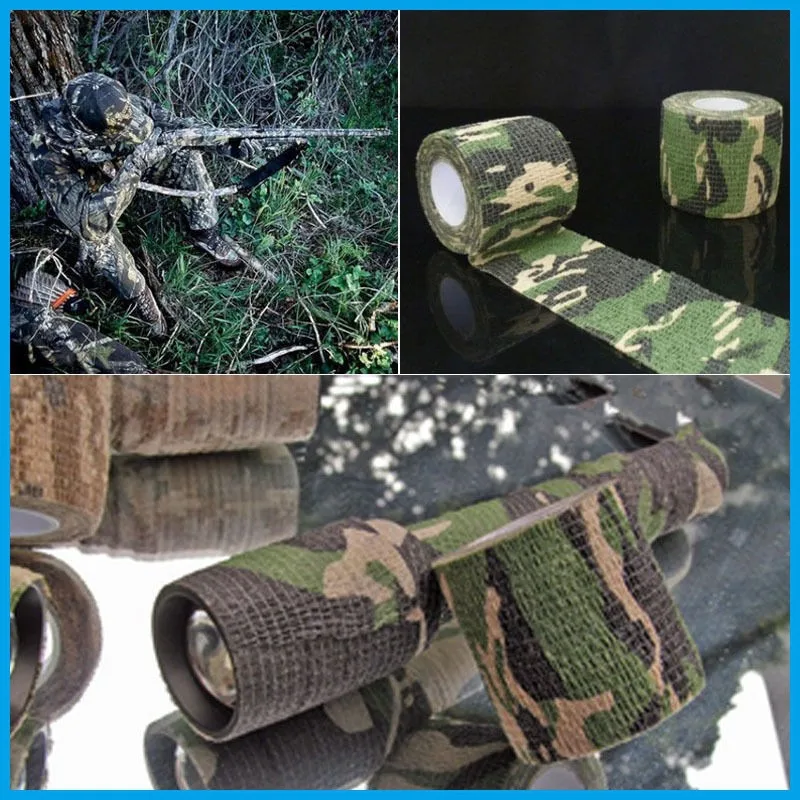 5x450 см кемпинг Камуфляжная Лента многоразовая Нетканая наружная Военная