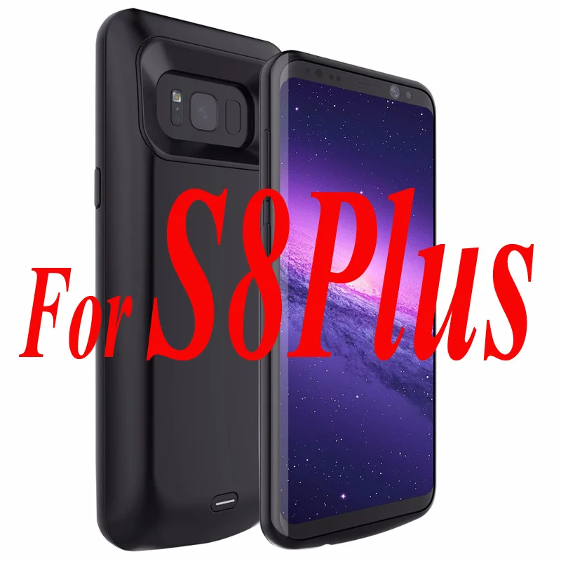 Black For S8 Plus 5500 мАч портативный Банк питания резервного копирования Внешнее зарядное устройство аккумулятора зарядка защитный чехол samsung Galaxy S8 S8Plus - Цвет: Black For S8 Plus