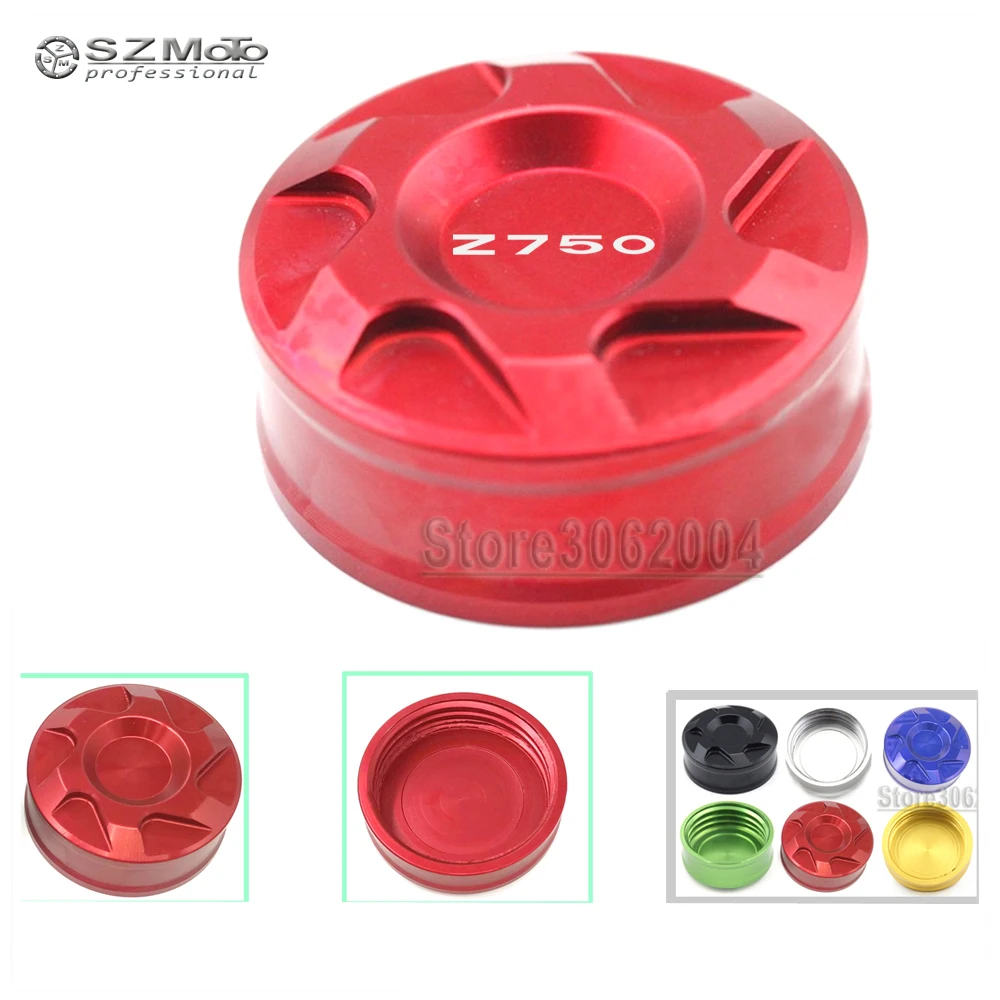 Для KAWASAKI Z 750 Z750 2007-2012 2008 аксессуары для мотоциклов Задняя Тормозная жидкость Крышка Резервуара крышка CNC алюминий зеленый с логотипом