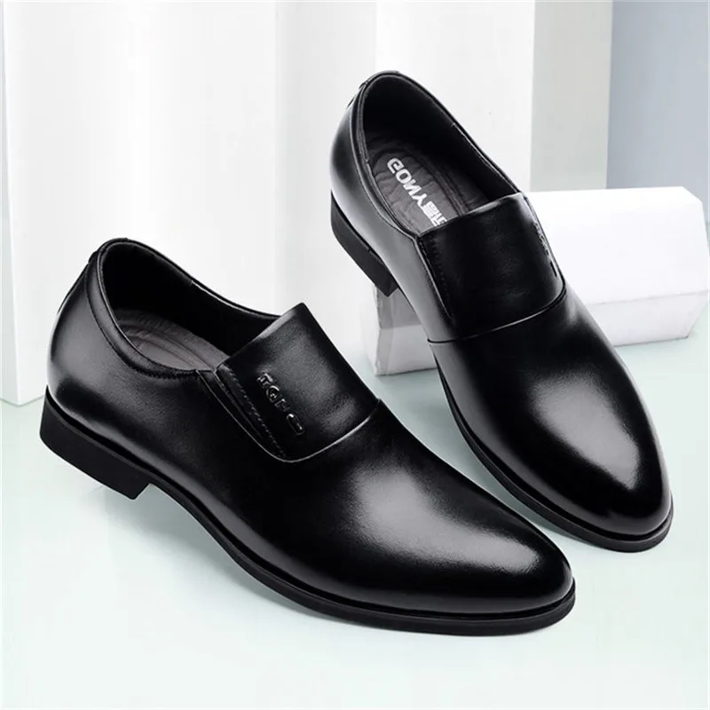 Мужские мокасины из натуральной кожи официальная обувь без застежки