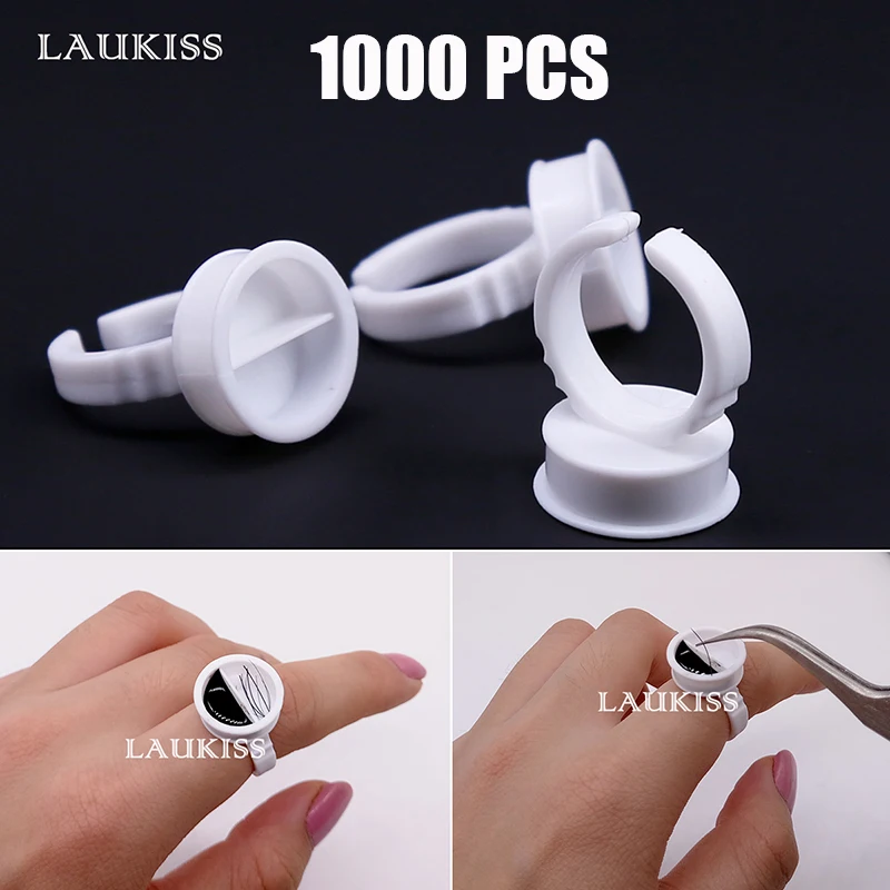 1000 шт. клеевые кольца для ресниц Клей подставка кольцо одноразовый контейнер