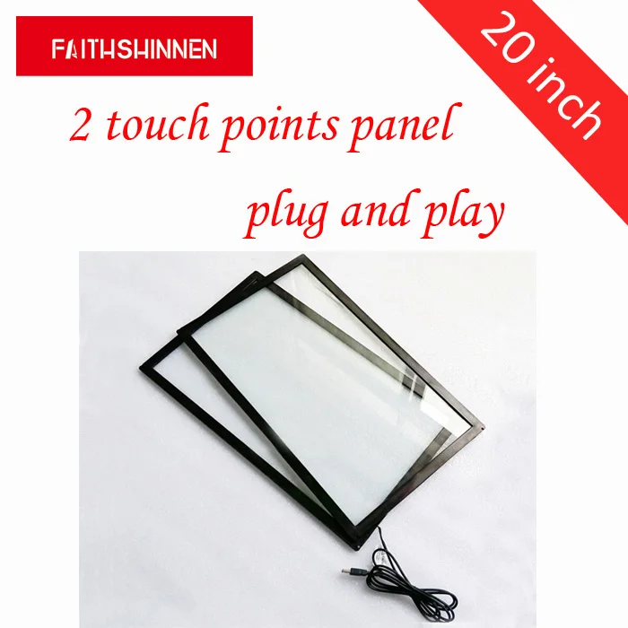 20 дюймов инфракрасный ИК 10 точек сенсорный экран панель со стеклянным сенсорным