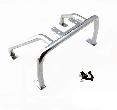 ROLL CAGE (SILVER) 1/10 RC автомобиль металлический бампер W/рулонная клетка, пригодная для 1:10 масштаб Рок Гусеничный игрушки модель пикап Тамия брюзер аксессуары для модернизации частей - Цвет: ROLL CAGE (SILVER)