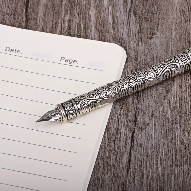 

English Calligraphy Feather Dip Pen Writing Ink Set Stationery Gift Box With 5 Nib Wedding Gift Quill Pen Fountain Pen