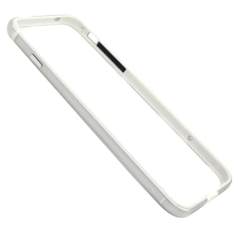 Серебристый Portefeuille для iPhone 8 чехол-Бампер Алюминиевый ТПУ Гибридный противоударный бампер чехол для iPhone 7 plus 6 6 S 7 plus рамка аксессуары - Цвет: Серебристый