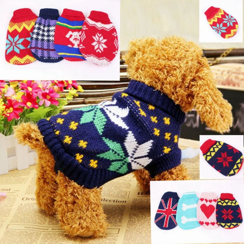 Winter Autumn Pet Dog Clothes Soft Cotton Sweater for Small dogs Warm Cat Clothing Outfit Ropa Perro |