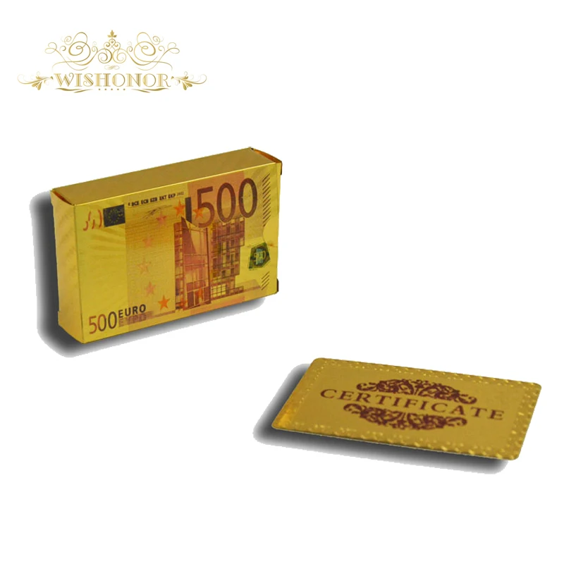 2017 Горячая Распродажа товары цветные яркие евро 500 дизайнерские игральные карты