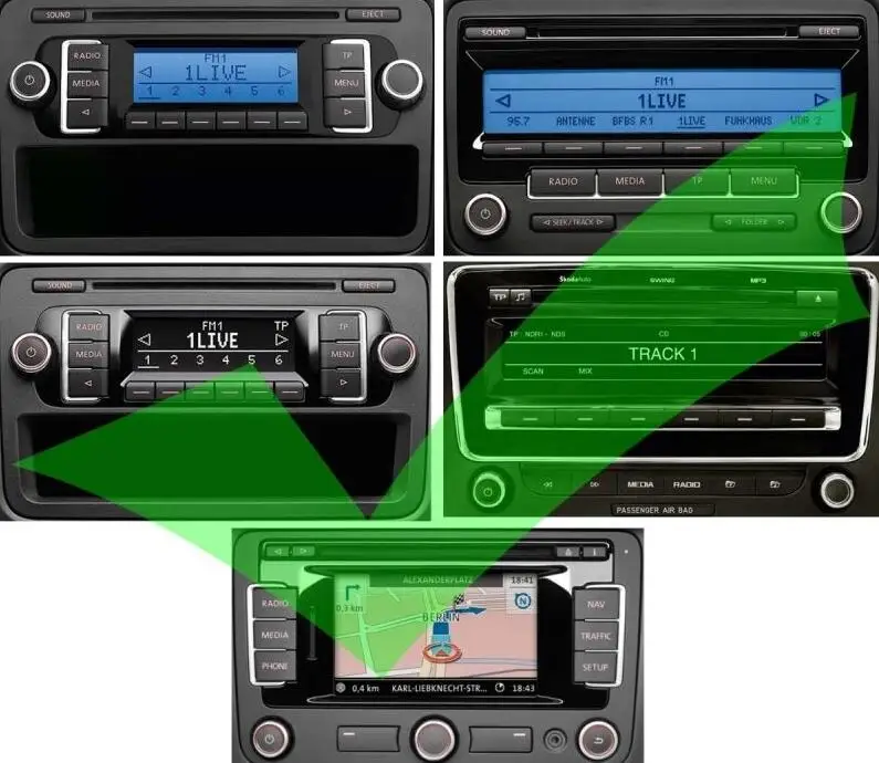 Bluetooth микрофон Biurlink AUX USB аудио адаптер для Volkswagen радио RCD RNS210 310 315 Passat B7 Polo Golf 6 Tiguan ab