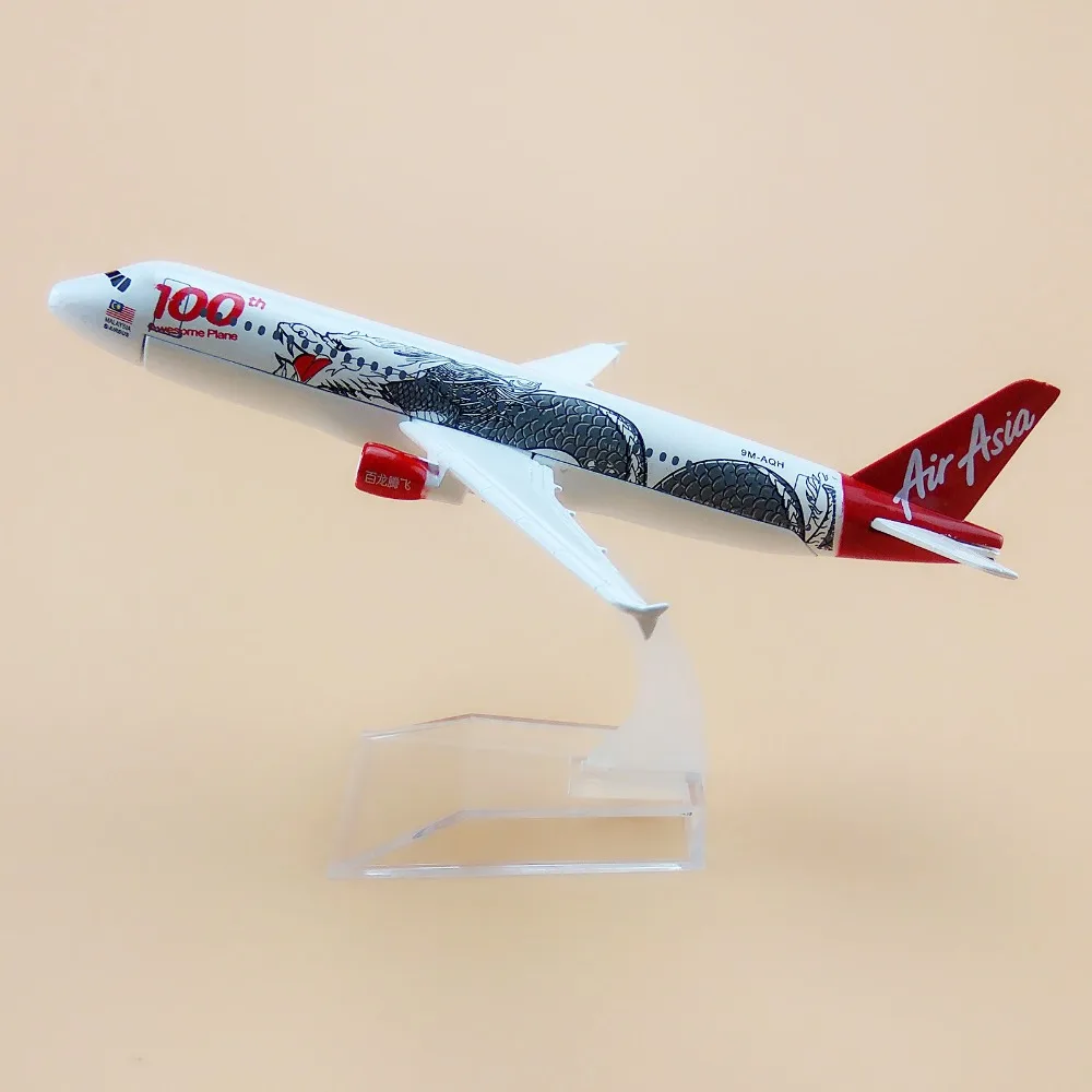 16 см Asia Air Dragon Airbus 320 A320 100th Airlines модель самолета Airways сувенир коллекции бесплатная