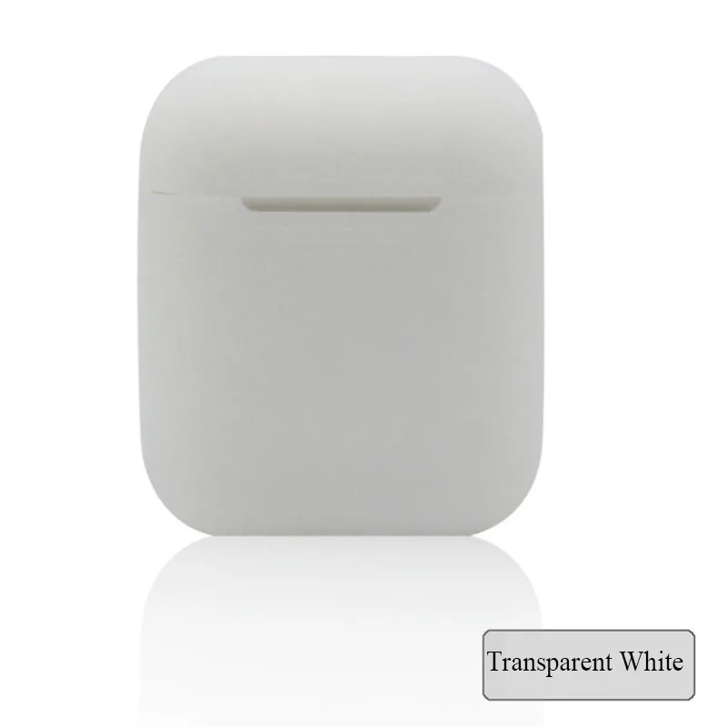 Transparent white BOORUI Мягкий силиконовый чехол s для Airpods противоударный чехол для умных наушников ультратонкий протектор чехол с модными цветами - Цвет: Transparent white