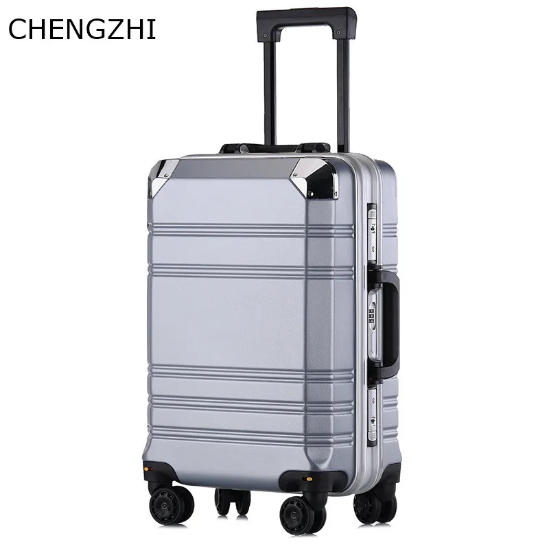 CHENGZHI новый стиль 20 &quot24 дюйма PC чемодан на колесиках Спиннер Дорожный алюминиевая