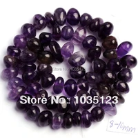 high quality 8 10mm natural amethysts freeform shape gems loose beads strand 15 diy creative jewellery making w412
