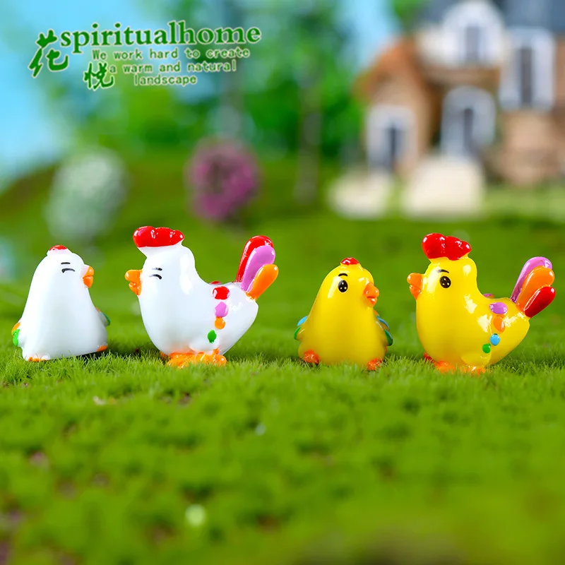 Микропейзаж Украшение мультфильм мини Красочные Курица домашнее украшение