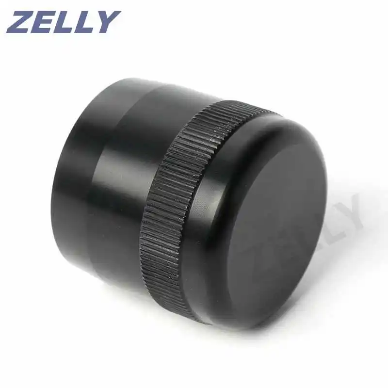 Maglite C Cell Cap Set 1/2"x 28 Solvent Trap Replacement Combo Threaded End Caps Anodized Black High Quality 6061 Aluminum