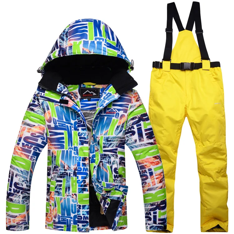 

Cheaper Women Snow clothes Zebra crossing skiing snowboarding suit sets windproof waterproof outdoor sports jacket and bibs pant