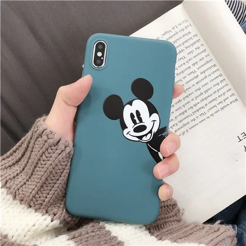 a Чехол SUYACS с милой мультяшной мышкой для iPhone XS Max XR X 6 6S 7 8 Plus, чехол с полным покрытием, карамельный цвет, мягкая задняя крышка из ТПУ для телефона - Цвет: a