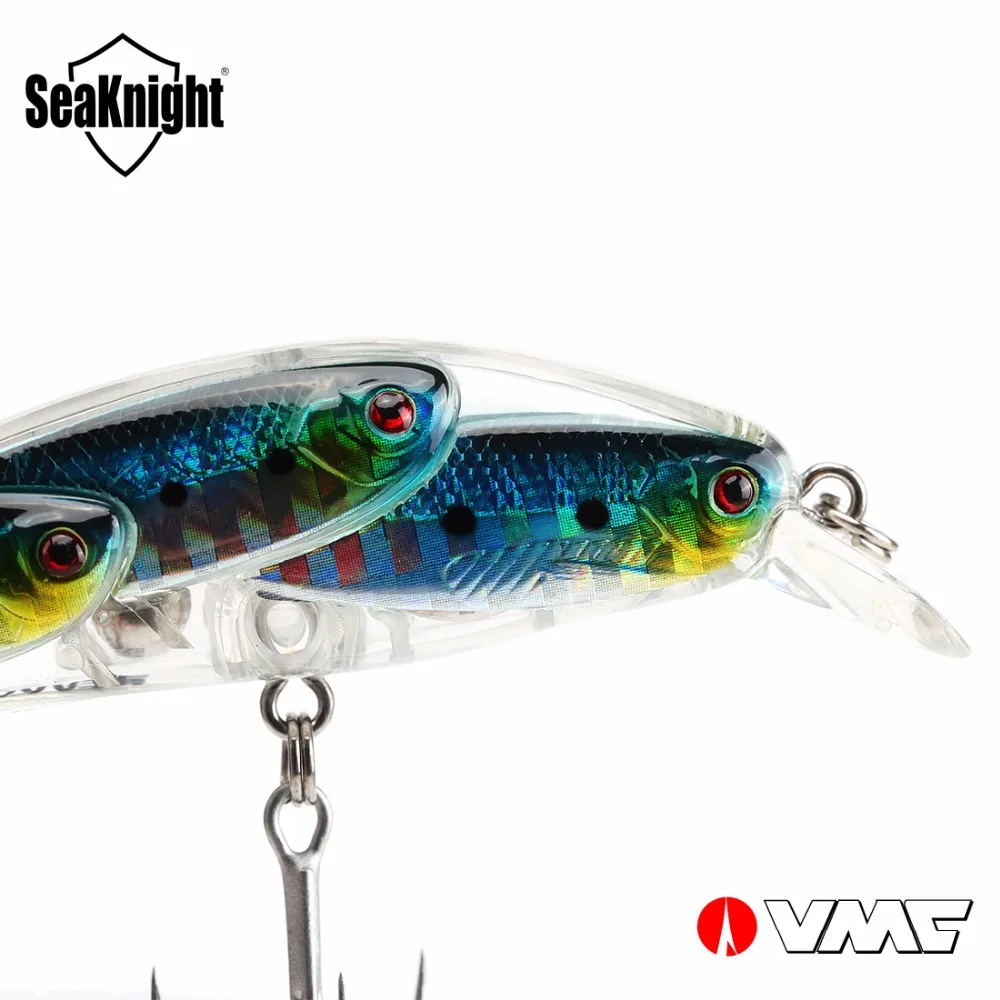 SeaKnight Minnow SK037 рыболовные приманки 1PC 10 2g 78 мм 0-1 0 м плавающая твердая приманка 3D