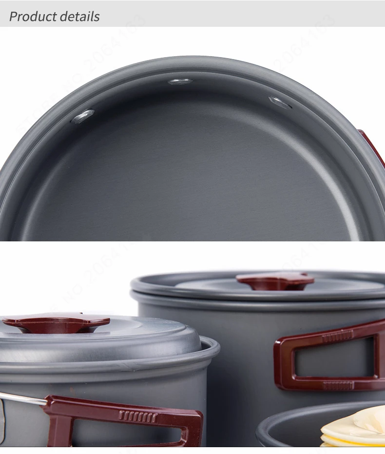 Naturehike Кемпинг кухонная посуда 2-3 человек кемпинг горшок алюминиевый комплект сплавов складные миски и сковородки легкий антипригарный горшок для пикника