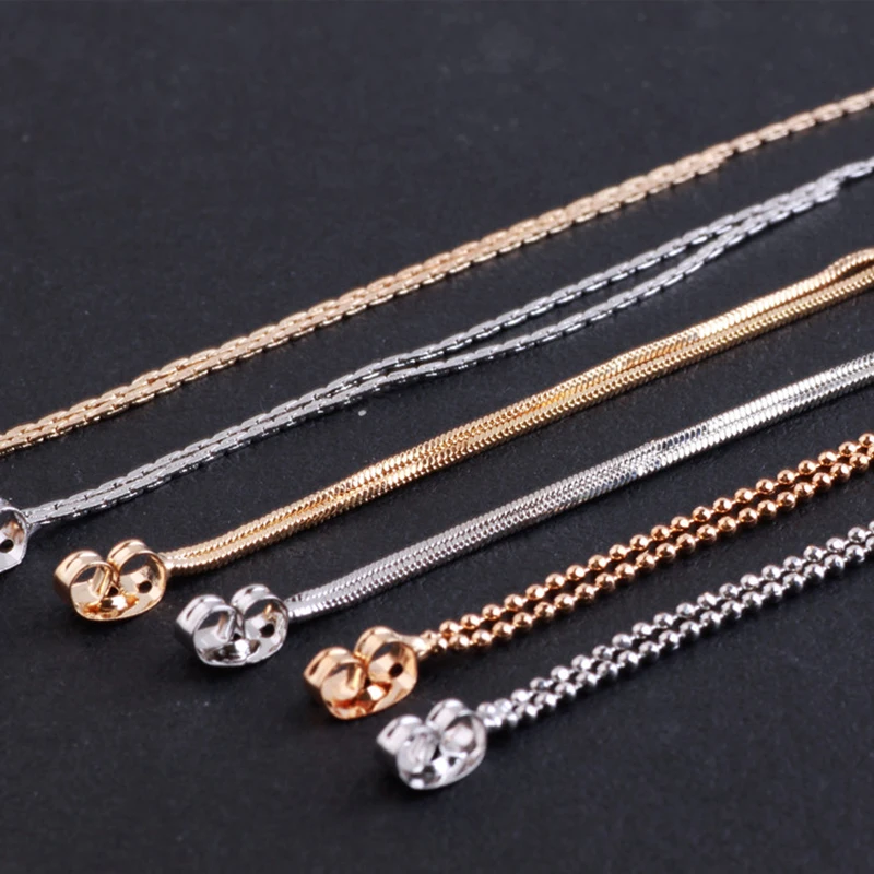 

10p Diy серьги медная цепочка Бабочка Пряжка простая металлическая тонкая цепочка корейские серьги с кисточками для женщин кулон домашнее юве...