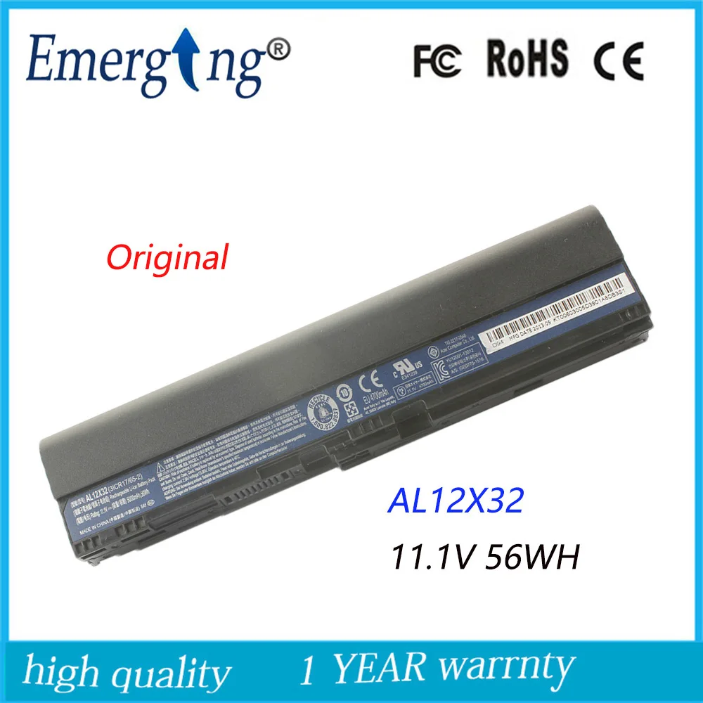 

Аккумулятор для ноутбука acer Aspire One 11,1, 725, 756, C710, V5-171, AL12A31, AL12X32, V5-171 в, 56 Втч