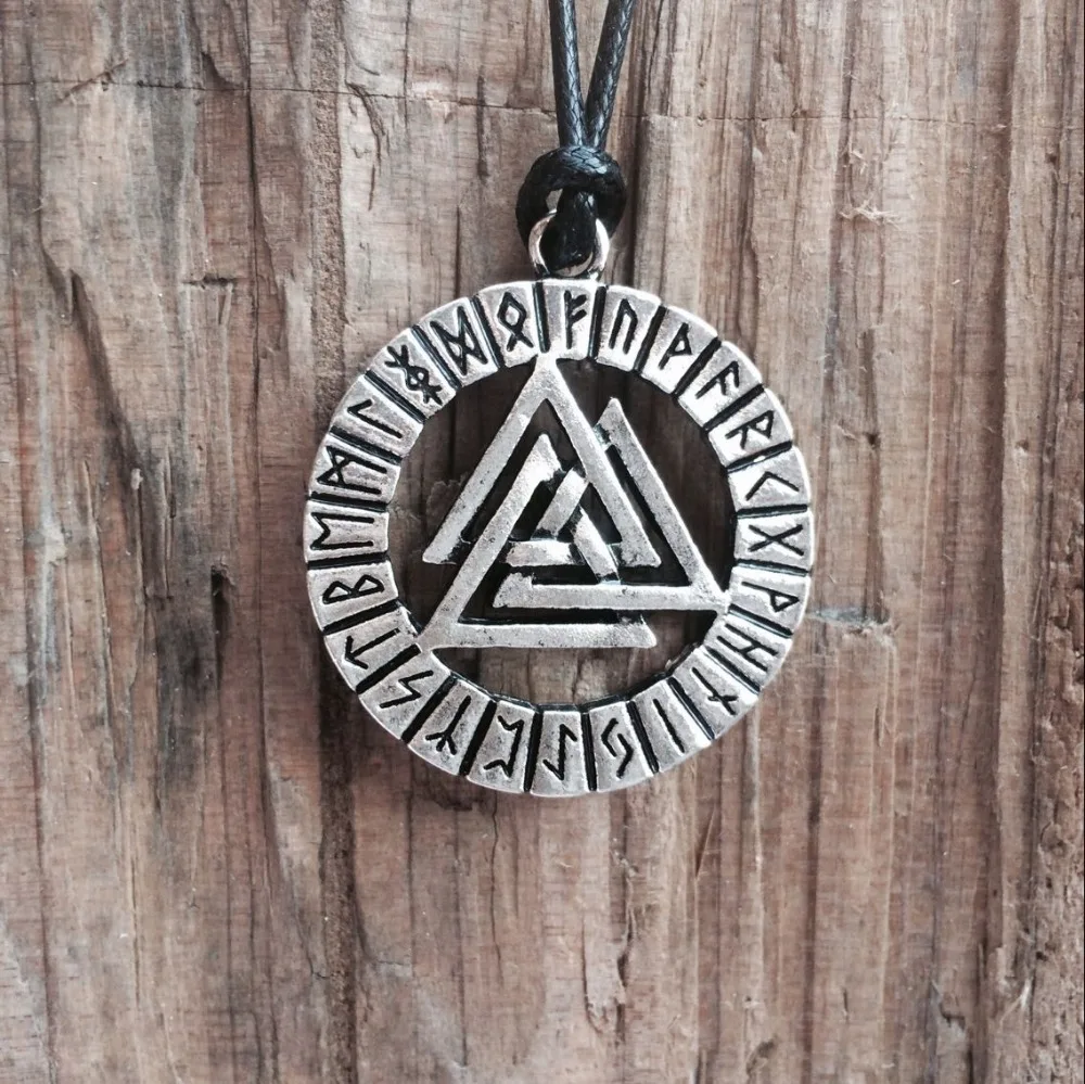 Nordic Vikings Rune Amulet Pendant Necklace Viking Knot Original pendant necklace Talisman jewelry | Украшения и аксессуары