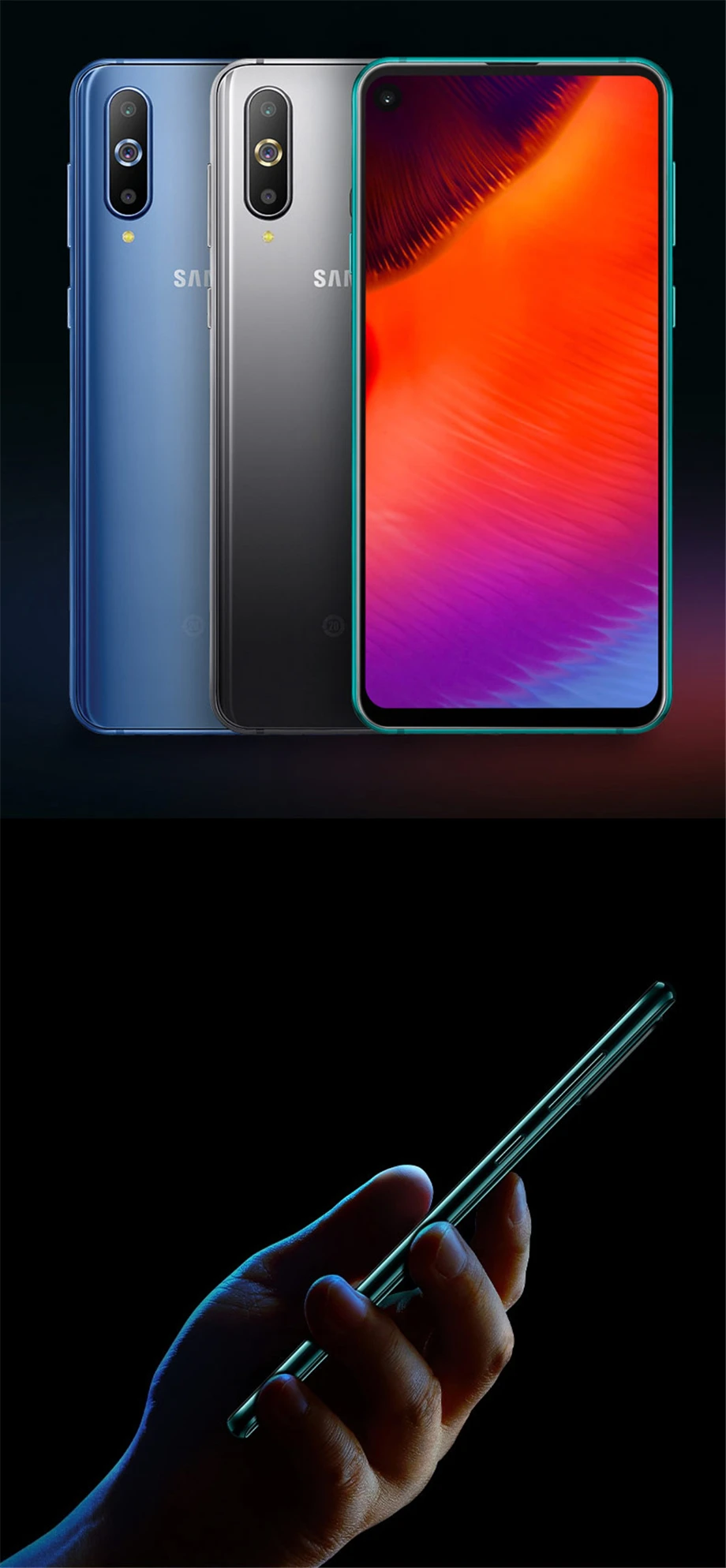 Samsung Galaxy A8s G8870 Dual Sim Восьмиядерный 6," 4 камеры 8 ГБ ОЗУ 128 Гб ПЗУ мобильный телефон Snapdragon 710 NFC